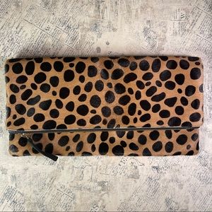 Clare V Leopard Print Clutch